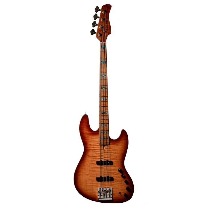 Sire V10dx Tobacco Sunburst - Bajo Eléctrico | Un modelo de alta calidad en la serie Sire Marcus Miller. El Sire V10 coloca a la serie V en otro nivel en términos de detalle, tocabilidad y comodidad. Con un mástil de arce flameado tostado en forma de C y