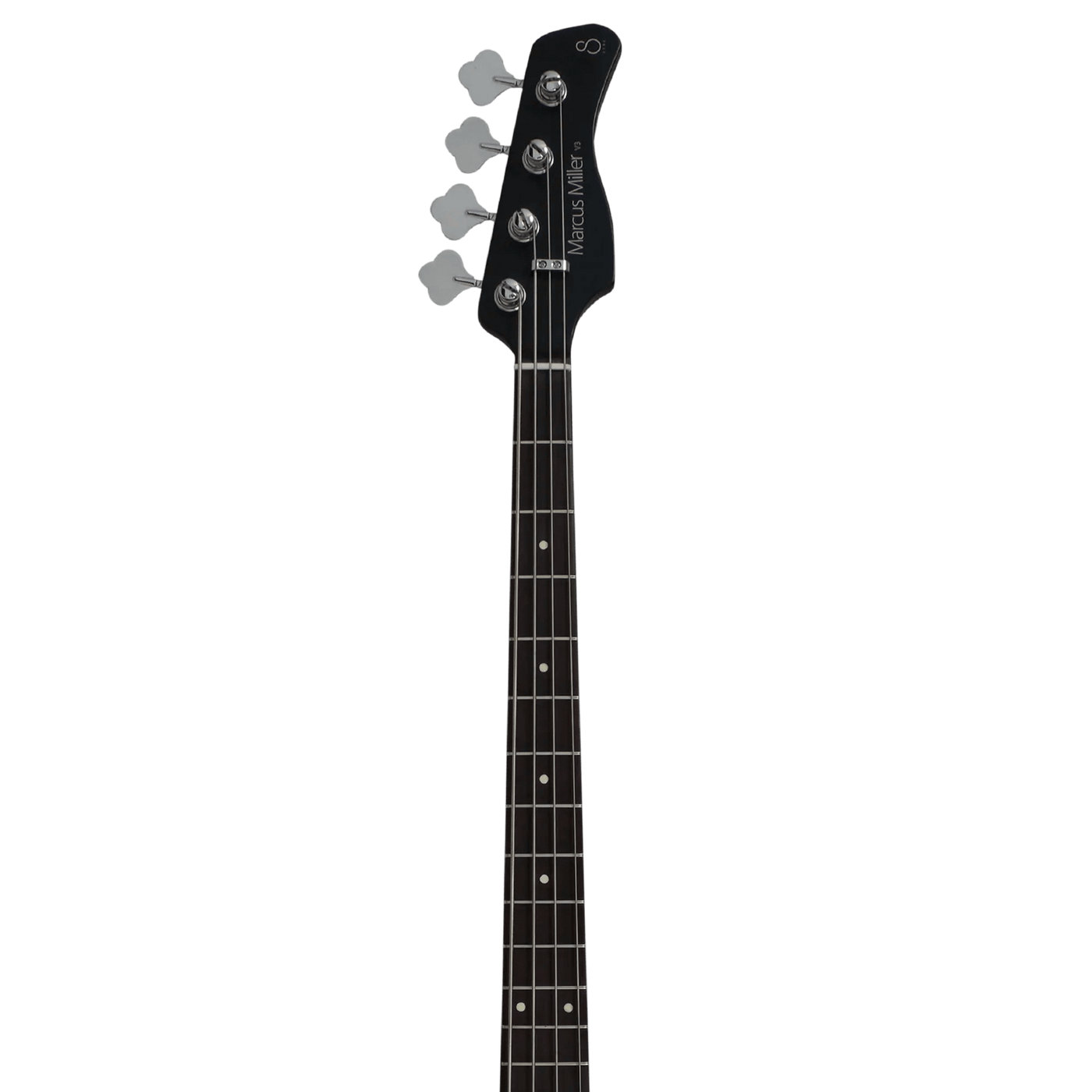 Sire V3P Black Satin - Cuerpo • Modelo: V• Madera: Mahogany / Caoba• Terminación: Poliuretano Brazo • Madera: Canadian Hard Maple / Arce• Perfil: “C”• Terminación: Satin • Espaciado: 19mm• Escala: 34” • Nuez: Hueso Diapasón • Madera: Rosewood / Palo de Ro