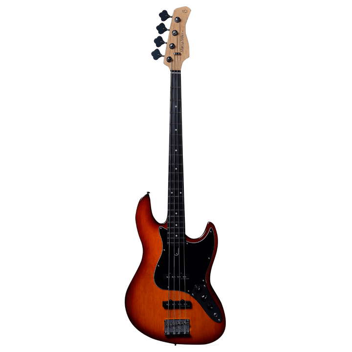 Sire V3P Tobacco Sunburst - Bajo Eléctrico | Cuerpo • Modelo: V• Madera: Mahogany / Caoba• Terminación: Poliuretano Brazo • Madera: Canadian Hard Maple / Arce• Perfil: “C”• Terminación: Satin • Espaciado: 19mm• Escala: 34” • Nuez: Hueso Diapasón • Madera: