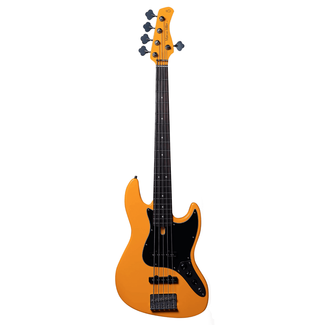 Sire V3P-5 Orange - Bajo Eléctrico | Cuerpo • Modelo: V• Madera: Mahogany / Caoba• Terminación: Poliuretano Brazo • Madera: Canadian Hard Maple / Arce• Perfil: “C”• Terminación: Satin • Espaciado: 18mm• Escala: 34” • Nuez: Hueso Diapasón • Madera: Rosewoo