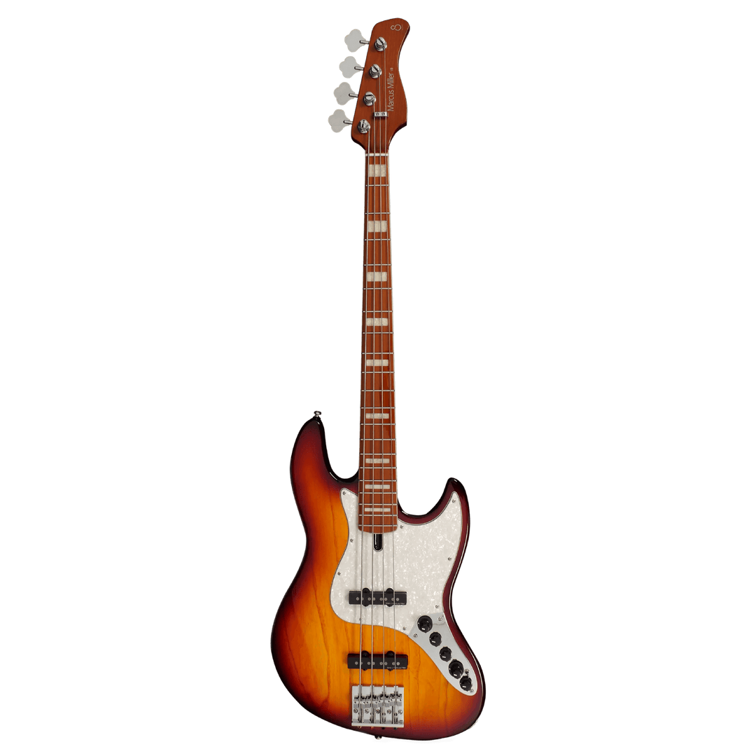 Sire V8 Tobacco Sunburst - Bajo Eléctrico | El bajo insignia versátil de Sire, fabricado con cuerpo de swamp-ash, ahora se llama Sire V8. Ha sido mejorado con el mástil Sire Champ, favorito de Marcus Miller, que incorpora la característica EDGELESS™ y uti