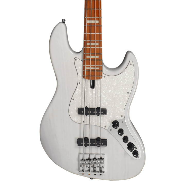 Sire V8 White Blonde - Bajo Eléctrico | El bajo insignia versátil de Sire, fabricado con cuerpo de swamp-ash, ahora se llama Sire V8. Ha sido mejorado con el mástil Sire Champ, favorito de Marcus Miller, que incorpora la característica EDGELESS™ y utiliza