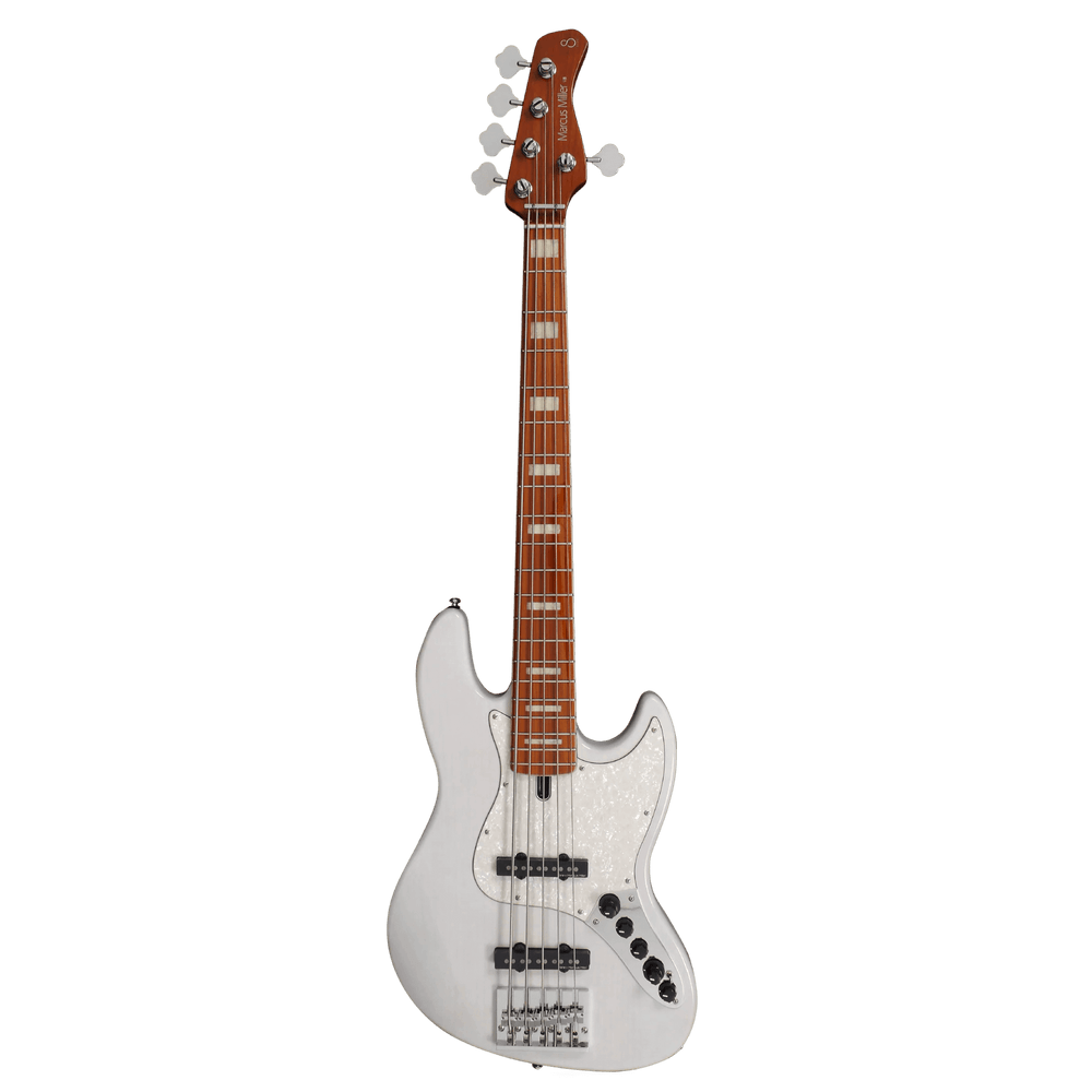 Sire V8-5 White Blonde - Bajo Eléctrico | El bajo insignia versátil de Sire, fabricado con cuerpo de swamp-ash, ahora se llama Sire V8. Ha sido mejorado con el mástil Sire Champ, favorito de Marcus Miller, que incorpora la característica EDGELESS™ y utili