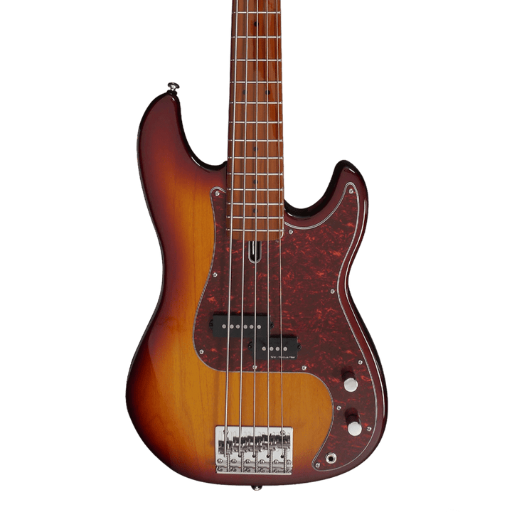 Sire P5-5 Tobacco Sunburst - Bajo Eléctrico | Cuerpo • Modelo: P5• Madera: Alder• Terminación: Polyurethane Brazo • Madera: Roasted Hard Maple• Perfil: “C”• Terminación: Satin • Espaciado: 18mm• Escala: 34” • Nuez: Hueso Diapasón • Madera: Roasted Hard Ma