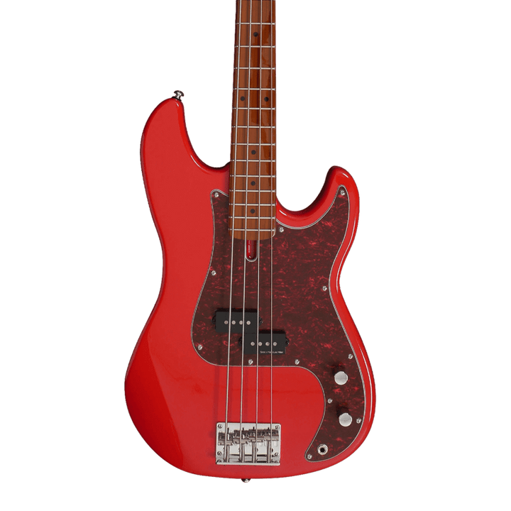 Sire P5 Dakota Red - Bajo Eléctrico | Cuerpo • Modelo: P5• Madera: Alder• Terminación: Polyurethane Brazo • Madera: Roasted Hard Maple• Perfil: “C”• Terminación: Satin • Espaciado: 20mm• Escala: 34” • Nuez: Hueso Diapasón • Madera: Roasted Hard Maple / Ar