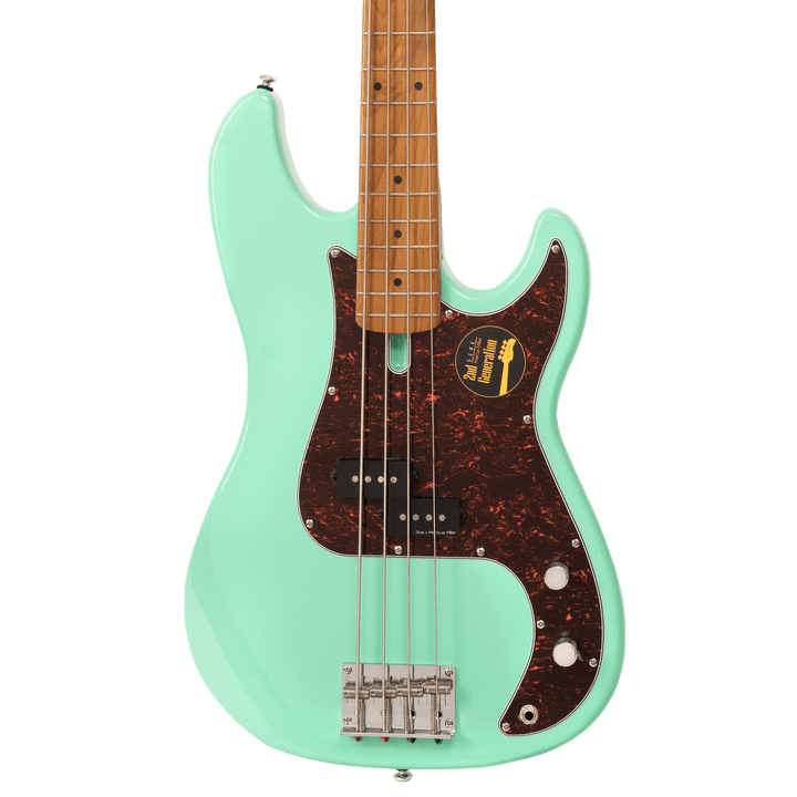 Sire P5 Mild Green - Bajo Eléctrico | Cuerpo • Modelo: P5• Madera: Alder• Terminación: Polyurethane Brazo • Madera: Roasted Hard Maple• Perfil: “C”• Terminación: Satin • Espaciado: 20mm• Escala: 34” • Nuez: Hueso Diapasón • Madera: Roasted Hard Maple / Ar
