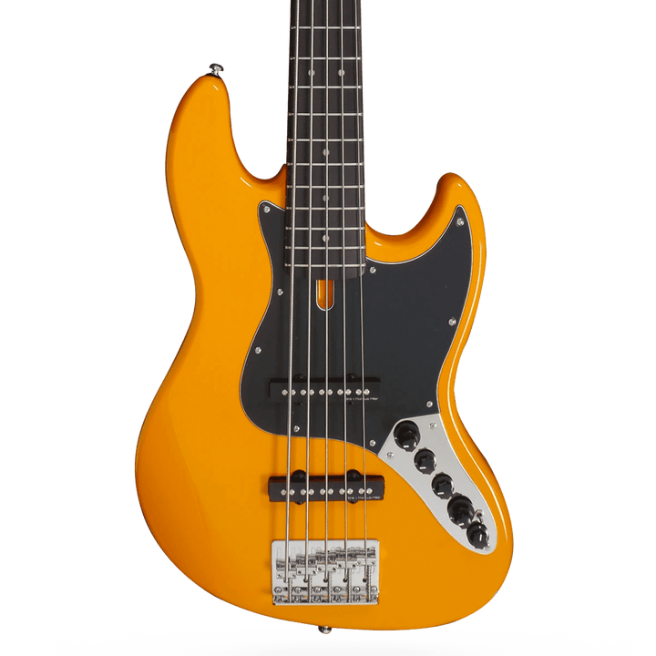 Sire V3-5 Orange (2nd Gen) - Bajo Eléctrico | Si me hubiesen mostrado los bajos Sire guiándonos solamente por el precio, habría tenido muchas dudas sobre qué tan buenos serían. Afortunadamente, tuve la oportunidad de ver uno y tocarlo sin saber cuánto cos