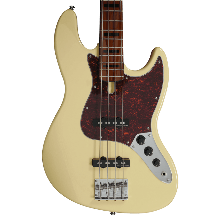 Sire V5 Vintage White (2nd Gen) - Bajo Eléctrico | Si me hubiesen mostrado los bajos Sire guiándonos solamente por el precio, habría tenido muchas dudas sobre qué tan buenos serían. Afortunadamente, tuve la oportunidad de ver uno y tocarlo sin saber cuánt