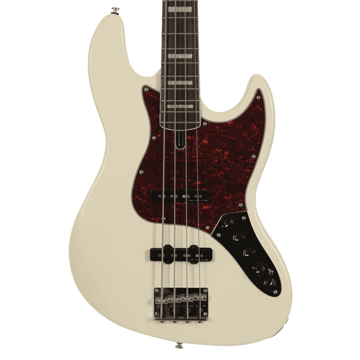 Sire V7 Alder Antique White (2nd Gen) - Bajo Eléctrico | Si me hubiesen mostrado los bajos Sire guiándonos solamente por el precio, habría tenido muchas dudas sobre qué tan buenos serían. Afortunadamente, tuve la oportunidad de ver uno y tocarlo sin saber
