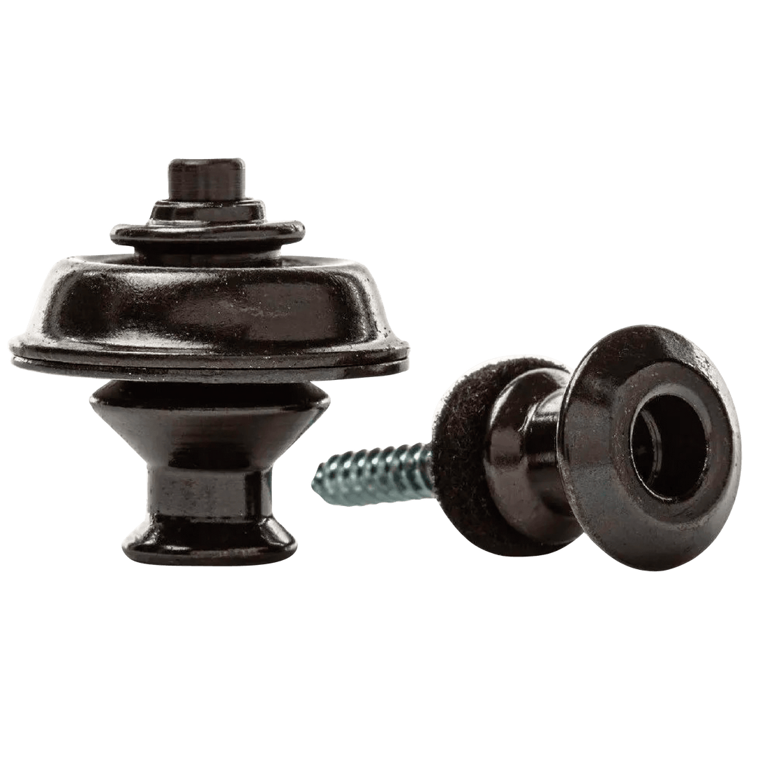 Dunlop Straplok® Black | El retenedor de correa (Strap Lock) Dunlop Straplok System Dual Design Nickel utiliza un diseño de ranura y bola de 360 ​​grados para permitir la libertad de movimiento de su correa, sin temor a que se enganche o se suelte. Con el