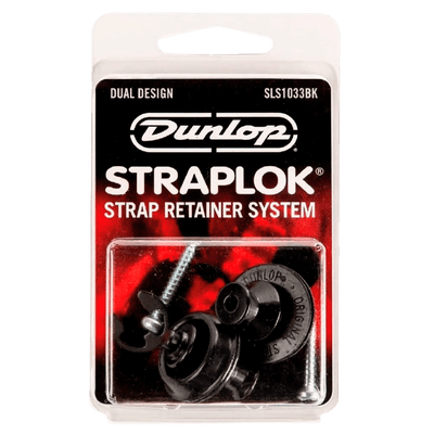 Dunlop Straplok® Black - El retenedor de correa (Strap Lock) Dunlop Straplok System Dual Design Nickel utiliza un diseño de ranura y bola de 360 ​​grados para permitir la libertad de movimiento de su correa, sin temor a que se enganche o se suelte. Con el