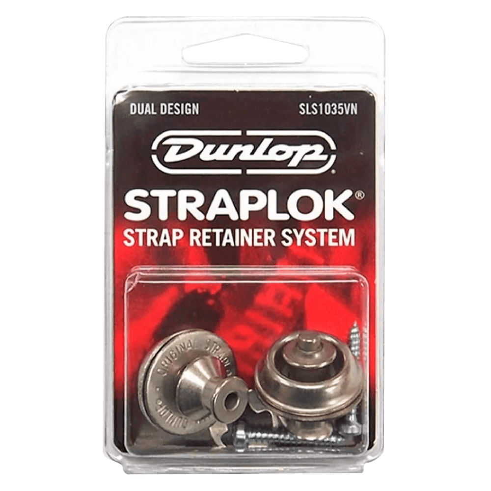 Dunlop Straplok® Nickel | El retenedor de correa (strap lock) Dunlop Straplok System Dual Design Nickel utiliza un diseño de ranura y bola de 360 ​​grados para permitir la libertad de movimiento de su correa, sin temor a que se enganche o se suelte. Con e