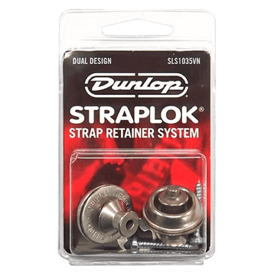 Dunlop Straplok® Nickel - El retenedor de correa (strap lock) Dunlop Straplok System Dual Design Nickel utiliza un diseño de ranura y bola de 360 ​​grados para permitir la libertad de movimiento de su correa, sin temor a que se enganche o se suelte. Con e