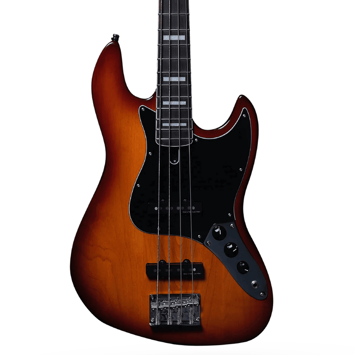 Sire V5R Tobacco Sunburst - Bajo Eléctrico | Cuerpo • Modelo: VR• Madera: Alder• Terminación: Polyurethane Brazo • Madera: Roasted Hard Maple / Arce• Perfil: “C”• Terminación: Satin • Espaciado: 20mm• Escala: 34” • Nuez: Hueso Diapasón • Madera: Rosewood•